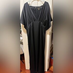 RSVP Sugarlips Plus V Neck Black Cutout Dress